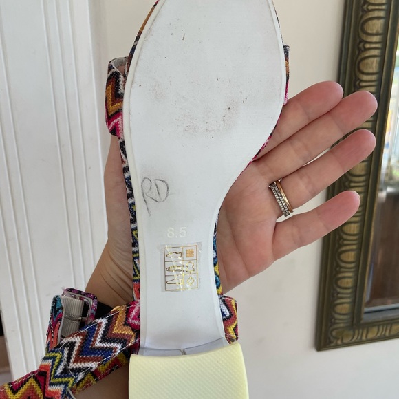 Jeffrey Campbell Dody Multicolour woven open toe low heel strappy sandal 8.5 - Picture 8 of 8